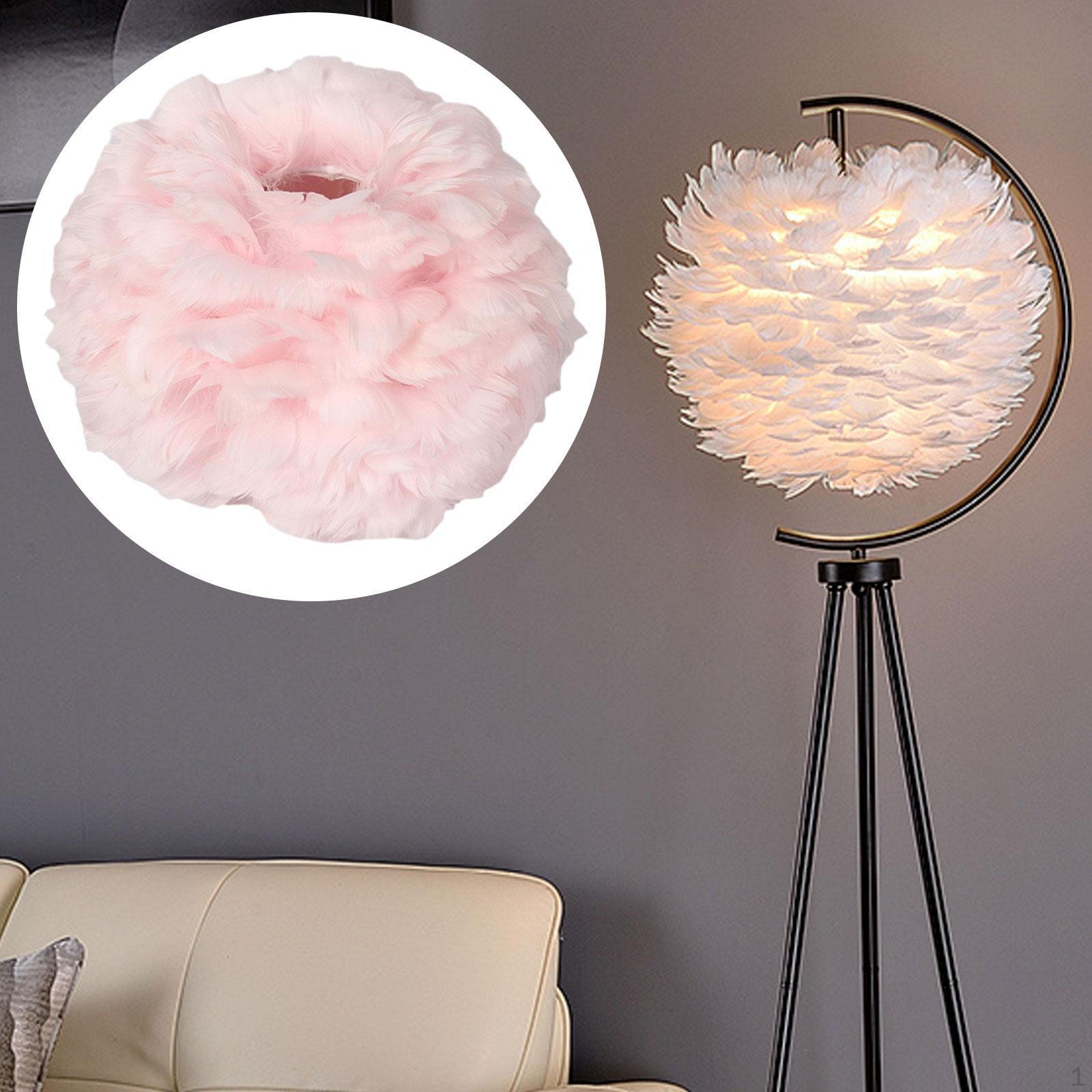 

Абажур из искусственных перьев, прочный и легкий подвесной светильник, уникальный для 28CM pink