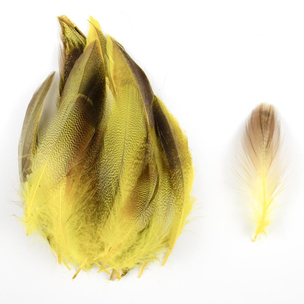 50Pcs Duck Feathers Pack Finely Spotted Mallard Flank Feathers Hand Selected Teal Duck Feathers Wings&Tails Fly Tying Material