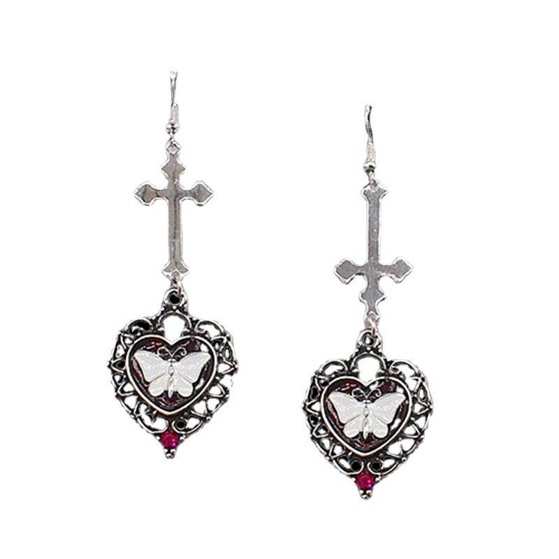Heart, Spider, Snake & Butterfly Gothic Earrings - Aesthetic & Cool Accessories