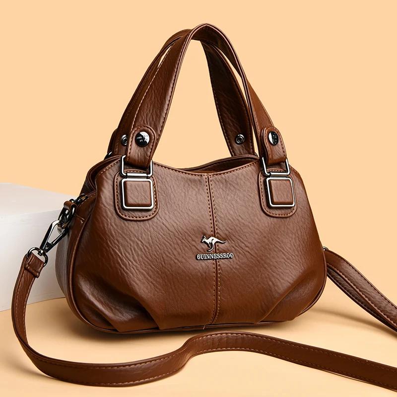 Fashion Women New Shoulder Crossbody Bags Ladies Brand Designer Handbag Female Large Capacity Solid Color Leather Messenger Bags
