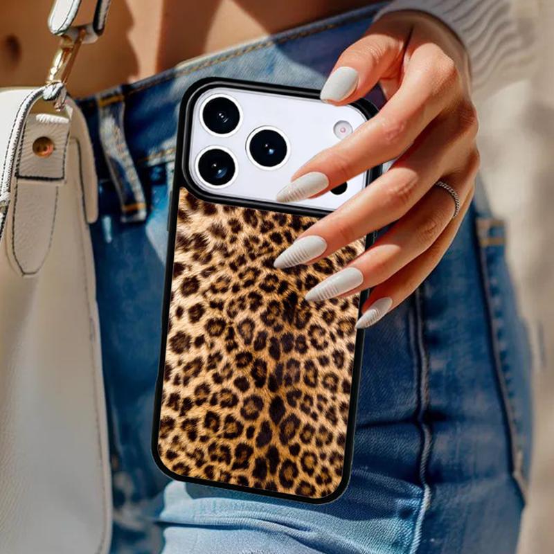Leopard Cheetah print Phone Case For iPhone 17 Air 14 15 13 12 Max Cover For Apple 16e 11 Pro Max Plus Coque