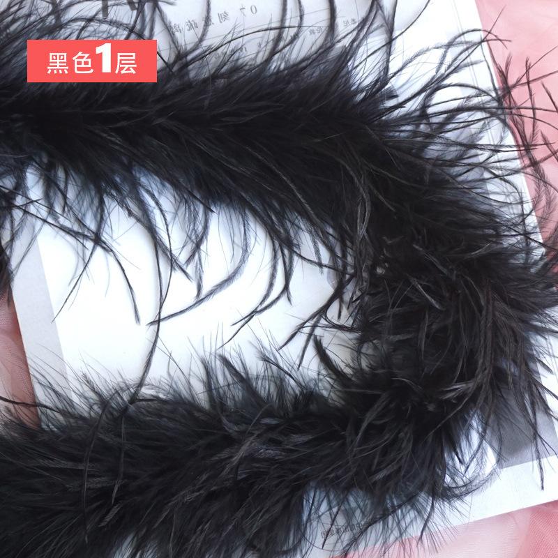 

Multi-Layered Ostrich Fur Tops, White Bold And Thickened Feather Strips, Dressing For Stage Performances, Dance Costumes, Decorative Materials