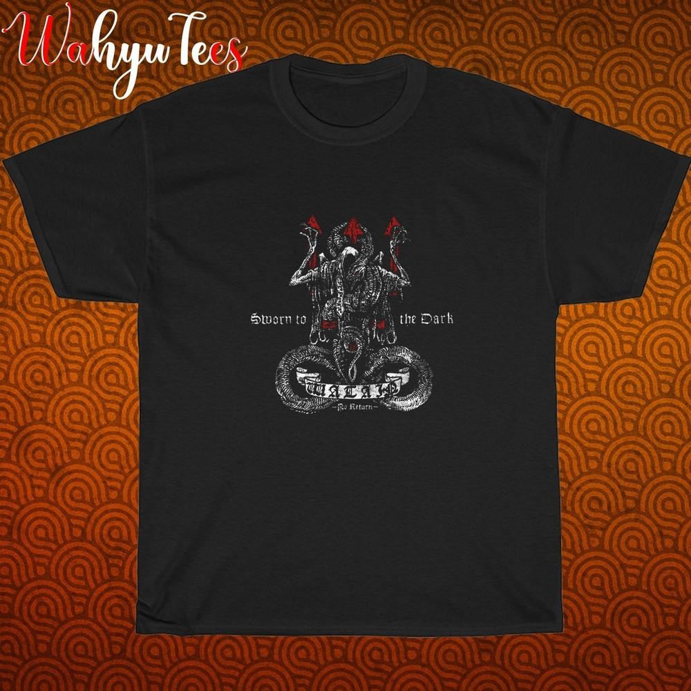 Nové WATAIN Přísahám temnotě Logo Černá/Námořnická modř Velikost S-5XL Unisex Tričko