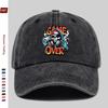 Pc Game Over Skull Pattern Printed Baseball Cap with Skull Print Design Decorative Hat Comfortable and Lightweight Headwear