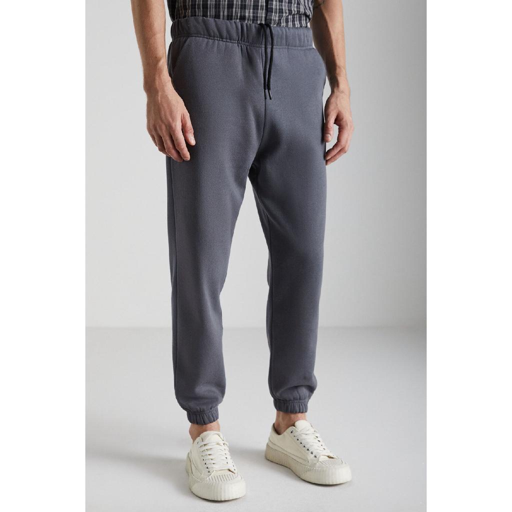 Burnham Men's Organic Fabric Fleece Inside Comfortable Cut Elasticized Jogger Black Sweatpants