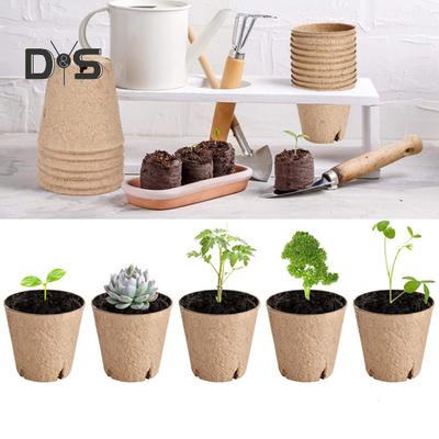 50 Pcs Seeds Starter Pots Biodegradable Plant Nursery Pots Garden Organic Planter for Transplanting Seedlings Seeds Germination