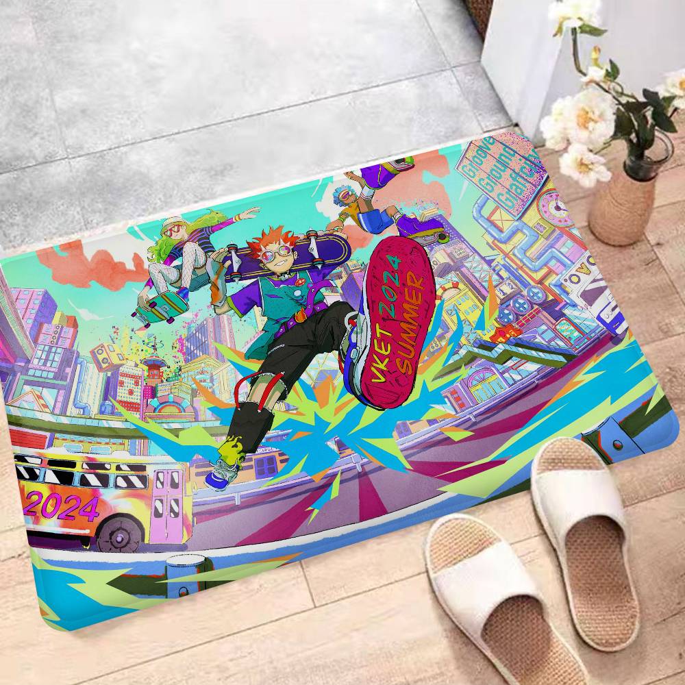 

Anime SK8 Non-Slip Carpet for Hallway Laundry Room Balcony Child Living Room Bedside Area Rugs Home Decor 40x60 cm