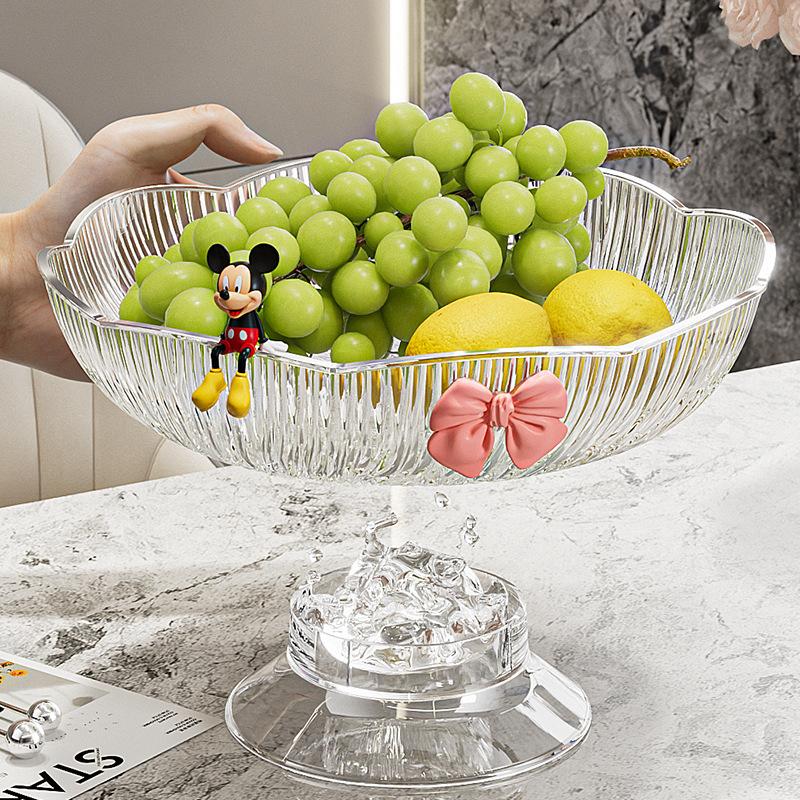 Fruit Plate High Value Light Luxury Drain Fruit Plate Household Living Room Coffee Table Candy Plate High Grade Snack Plate Placement Plate