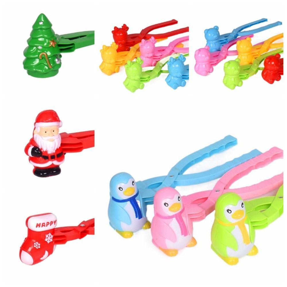 Santa Clau Christmas Tree Snowball Maker Clips Snow Sand Ball Making Molds  Kids Children