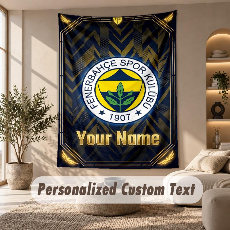 Tapestry Custom Name Text, Wall Hanging Tapestry Home Room DecorFenerbahçe FC