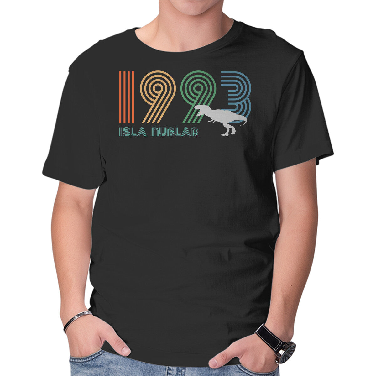Unisex Crew Neck T-Shirt Isla Nublar 93 Graphic Short Sleeve Casual Tee XXL