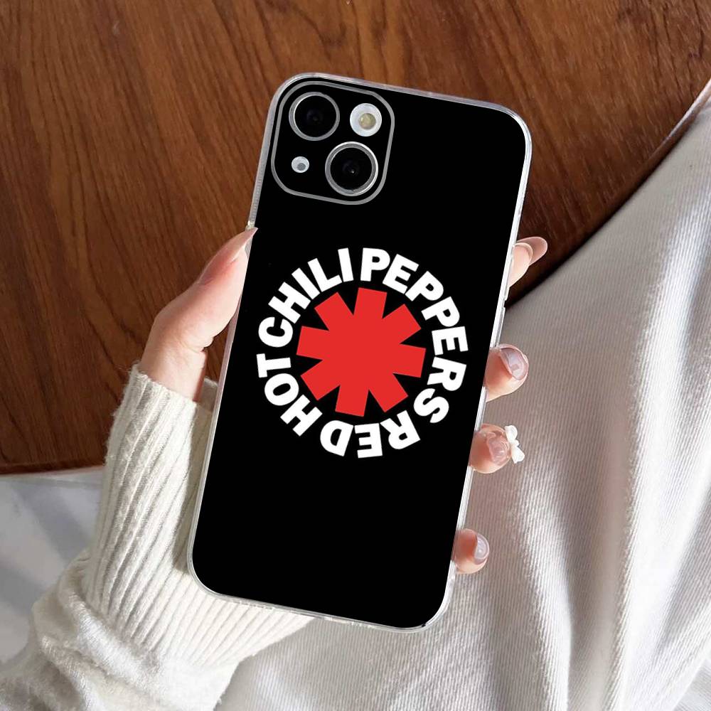 Red Hot Chili Peppers Rock Band For IPhone 11 12 13 14 15 16 17 Pro Max Plus Air Transparent Clear Shockproof Case