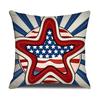 New American Independence Day Flag Line Pillow Cover Five-pointed Star-padded Letter Pillow Cover Backrest Cover