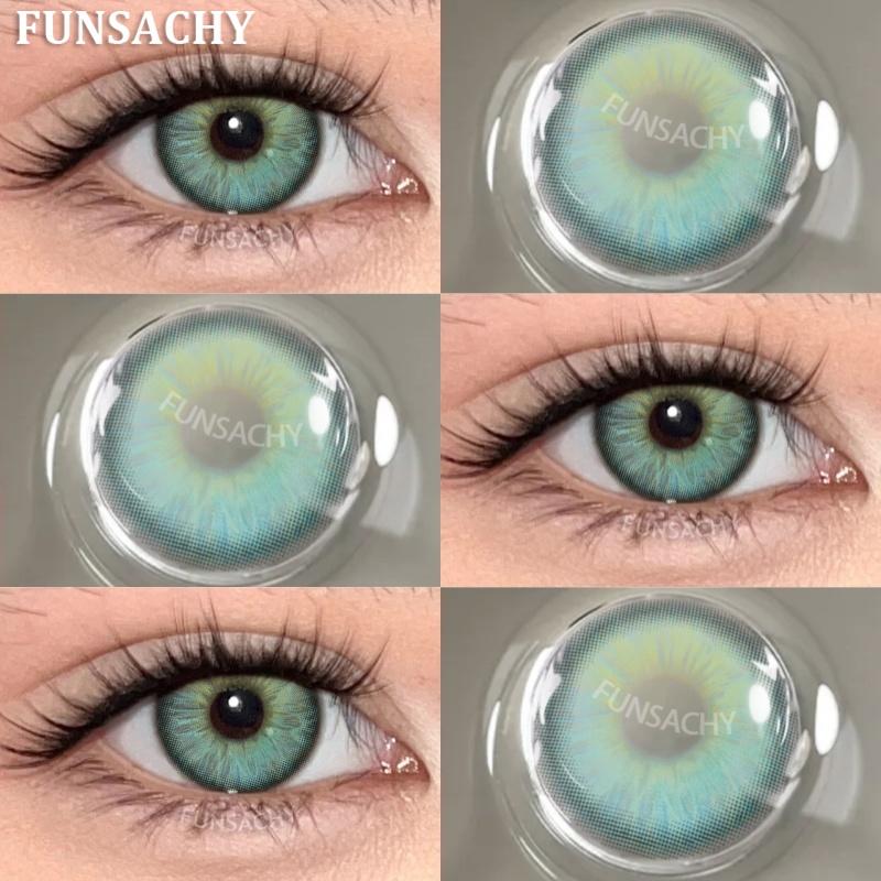 FUNSACHY 1 Pair Blue Natural Colored Eye Lenses Gray Fashion Lenses Brown Eye Lens Green High Quality Cosmetics Color Contacts