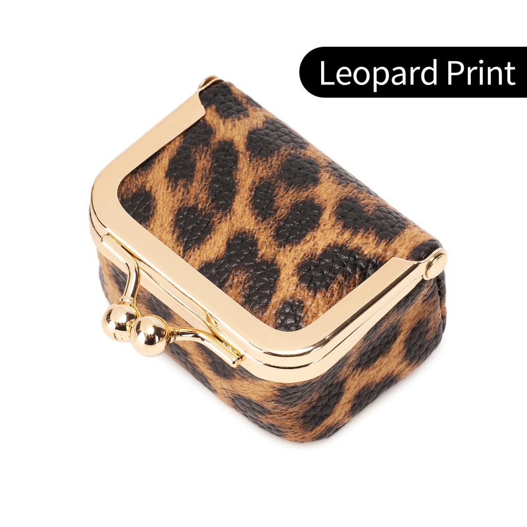 Mini jewelry boxportable solid color coin purse storage boxwith kiss lock travel essential ring box suitable for rings/necklaces