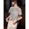 Basic House Damen Rundhals Kurzarm T-Shirt