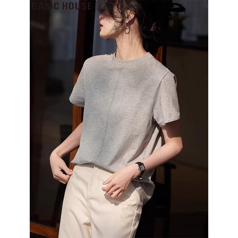 Basic House Women s Round Neck Short Sleeve T-Shirt