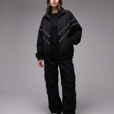 Harajuku Vintage Jacket Women Gorpcore Oversized  Streetwear Track Jackets Windbreakers Gothic Outdoor Causal Coats
