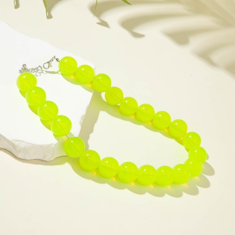 Exaggerated Colourful Choker Elegant Round Necklace Fashion Bohemia Bead Necklace Women Fashion