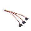 4Pin Ide To 3 Serial Ata Sata Power Splitter Extension Cable Connectors Computer