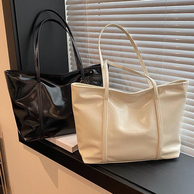 Taška s velkou kapacitou Dámská taška Nová stříbrná Jednoramenní Ruční Dojížděcí Nákupní taška