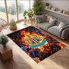 Tappeto in Velluto di Cristallo con Stampa di Calcio del Newcastle United, Comodo Assorbente d'Acqua Antiscivolo Tappeto per Pavimento Interno