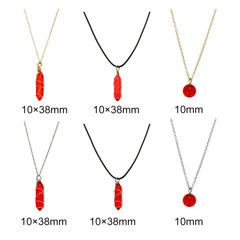 

Цилиндрическое ожерелье из сердолика, кулон с целебным камнем, шестиугольное цилиндрическое ожерелье с кристаллом