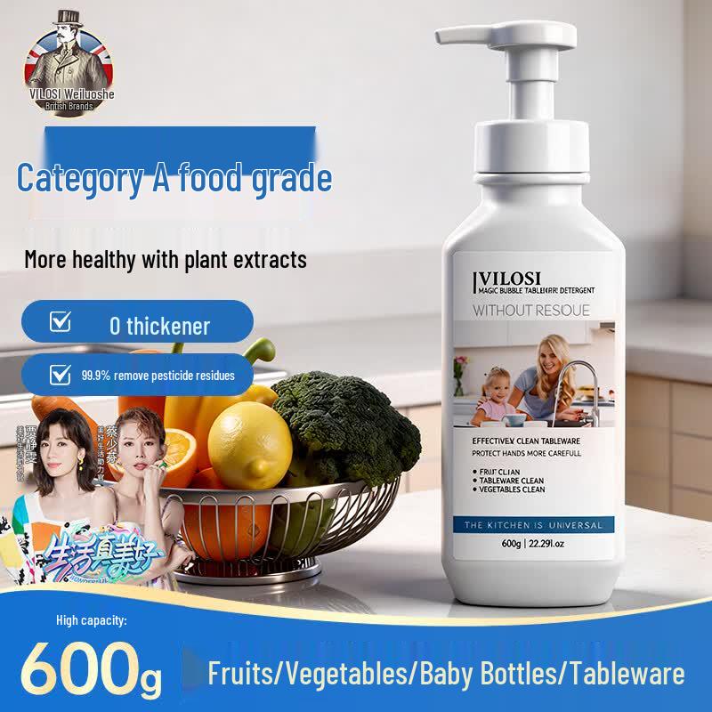 Vilosi Bubble Fruit & Vegetable Baby Bottle & Dish Cleaner