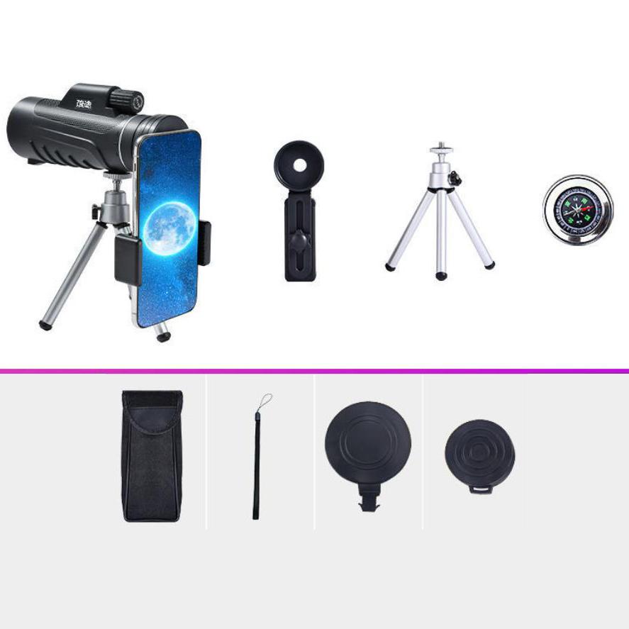 Telescópio profissional de visão noturna de alta potência monocular HD Telescópio adulto para concertos ao ar livre com tripé