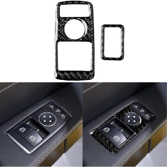 NVCNX Carbon Fiber Compatible with Mercedes-Benz C-Class W204 C250 C300 C350 C63 AMG 2008 2009 2010 2011 2012 2013 2014 Sedan Accessories Door Panel