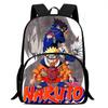 Lightweight NARUTO 3Pcs Set  School Rucksack Set With Front Pocket Meal Tote Pencil Bag For Boys Girls Youth Aged 5-10