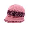 Hat Women's Autumn and Winter Knitted Hat Outdoor Cold-proof Large Brim Plush Warm Wool Hat Ear Protector