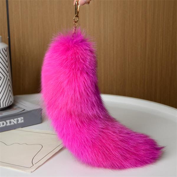 Riesiger Flauschiger Kunstpelz Fuchsschwanz Schlüsselanhänger Taschenanhänger Therianer Schwanz Fuchsschwanz Schlüsselanhänger Pelz Anhänger Schlüsselanhänger Plüsch Anhänger Geschenk Für pink