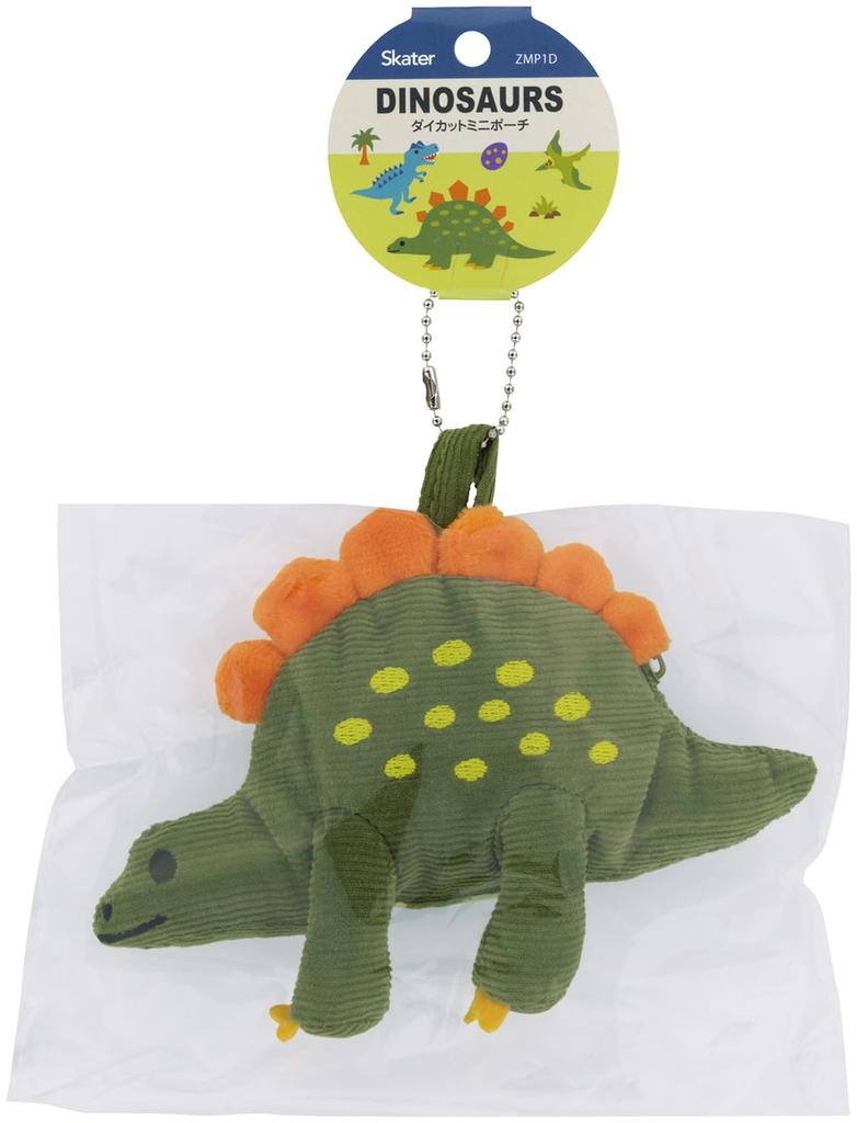 Skater Die Cut Mini Pouch Dinosaur Picture Book Dinosaur ZMP1D-A