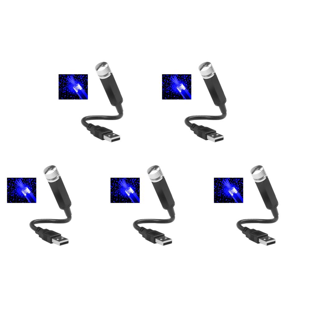 1-5PCS Car LED LED Starry Sky Night Light  5V USB Powered Galaxy Star Projector Lamp for Car Roof Room Ceiling Decor