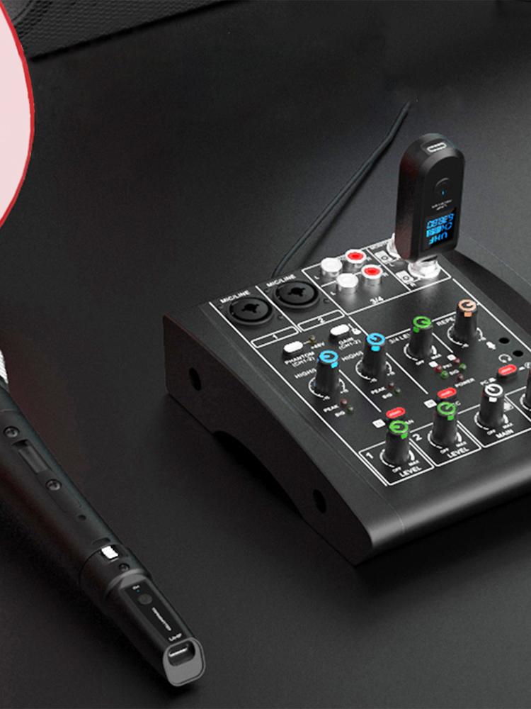 Wireless Microphone Converter Microphone Wireless System Signal Adapter for Audio Mixer Dynamic Mic Electric Guitar Bass
