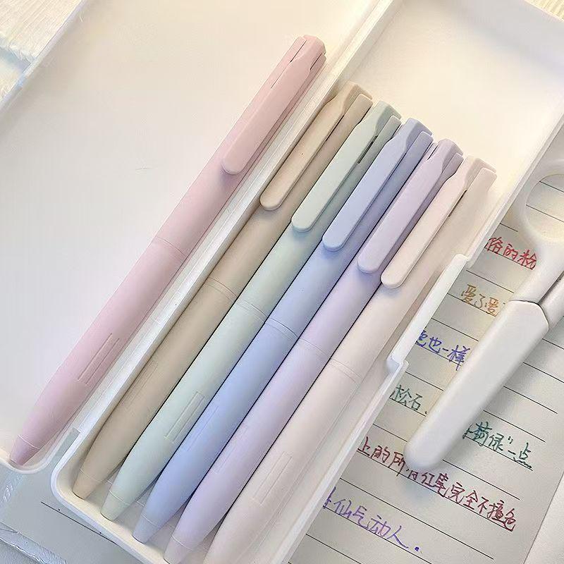Morandi Style Colorful Click Pen: High-Value Highlight for Planners and Notes