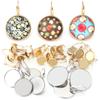6 szt./partia Stal Nierdzewna Francuskie Kolczyki na Zaczepie Podstawki Pasujące do Kaboszonów Szklanych 8-25 mm, Cameo, Kolczyki DIY Moda Akcesoria