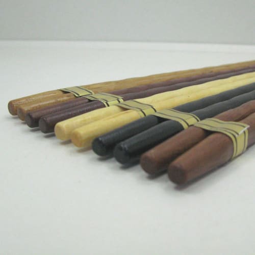 Nagao Natural Wood Twist Chopsticks, 22.5cm, Set of 5, Wooden