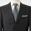 [Ogier] Men's Necktie, Wool Tie, Silk Blend, Made In Japan, Plain Woven Pattern, NW-A-015-GRAY