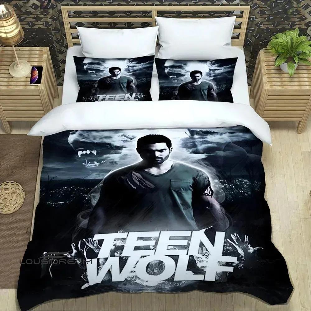 Mode-TV-Serie Teen Wolf 3D NEU Bettbezug Kissenbezug Bettwäsche-Set Erwachsener Junge Schlafzimmerdekoration Kinder Einzel Doppel Groß
