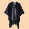 Women S Thick Double Sided Knit Scarf European Style Winter Shawl