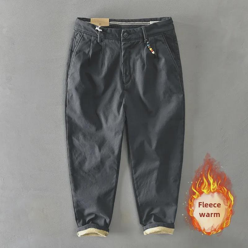 Z338 Herren Baumwolle Samtgefütterte Lässige Overalls - Herbst/Winter Kollektion