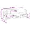 3 Piece Garden Sofa Set with Cushions Wax Brown Pine Wood