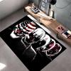 Clown Mask Art On Dark Rug Non-slip Rug Suitable for Living Room and Bedroom Sofas.