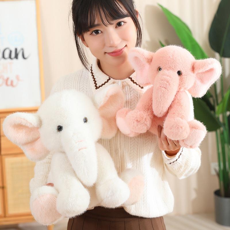 Cute Cute Baby Elephant Doll Plush Toy Elephant Doll Children Accompany Soothing Rag Doll Girl Birthday Gift