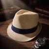 British Retro Gentleman's Hat Men's Jazz Hat Large Head Circumference Large Size Sun Protection Panama Top Hat Straw Hat