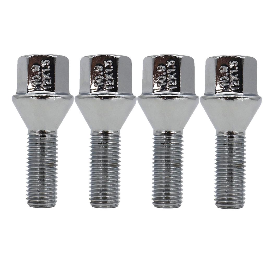 4x Bilhjulbolter Muttere M12X1.5 17mm Sekskant For BMW 1 3 5 6 7 Serie Z1 Z3 Z4 X1 X5 Mini E82 E88 E90 E92 E93 E39 E60 E65 E89