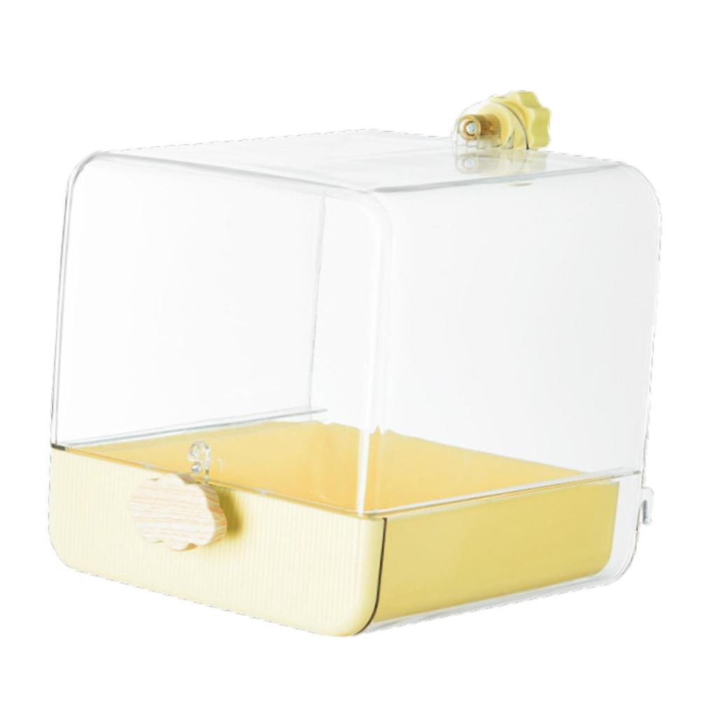 Bird Bath Box Caged Parrot Bathing Tub Cage Accessory with Bottom Drawer Parrot Bath House for Canary Lovebirds Budgie