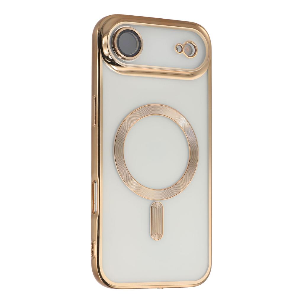 For iPhone 17 Air Magnetic Case CD Veins Glass Lens Guard TPU Phone Back Cover